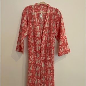 India Cotton Hand Blocked/Painted Robe